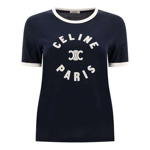 セリーヌ トリオンフ 偽物 PARIS コットンジャージーTシャツ 2色 2X14O671Q.01CB