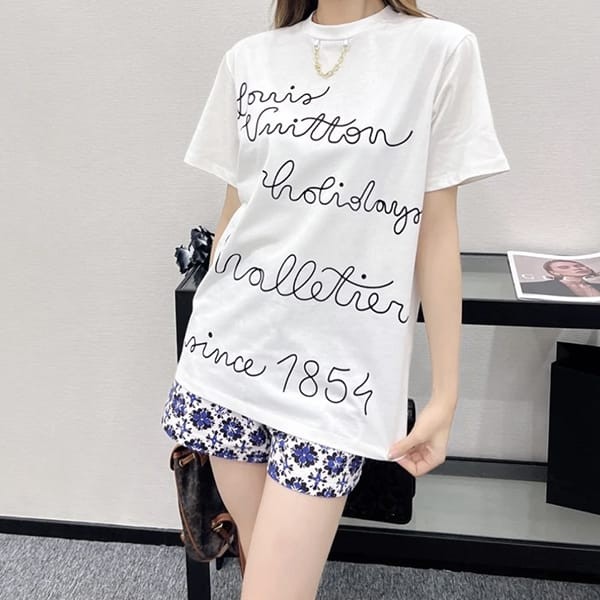 ルイヴィトン エンブロイダードLVクラブ Tシャツ パロディ 1AFYOX