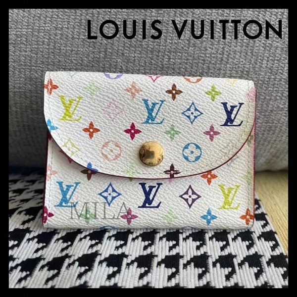 完売前に新作を先取りルイヴィトン 村上隆 コラボ☆LV × TM パチモン ポルトモネ・ロザリ 財布 M13399