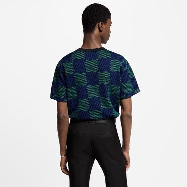 2025ブランド新作【存在感抜群☆】ルイヴィトンコピー LV ジャカード ダミエ 半袖Tシャツ 1AHBCV