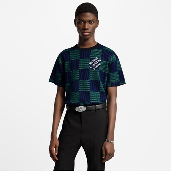 2025ブランド新作【存在感抜群☆】ルイヴィトンコピー LV ジャカード ダミエ 半袖Tシャツ 1AHBCV