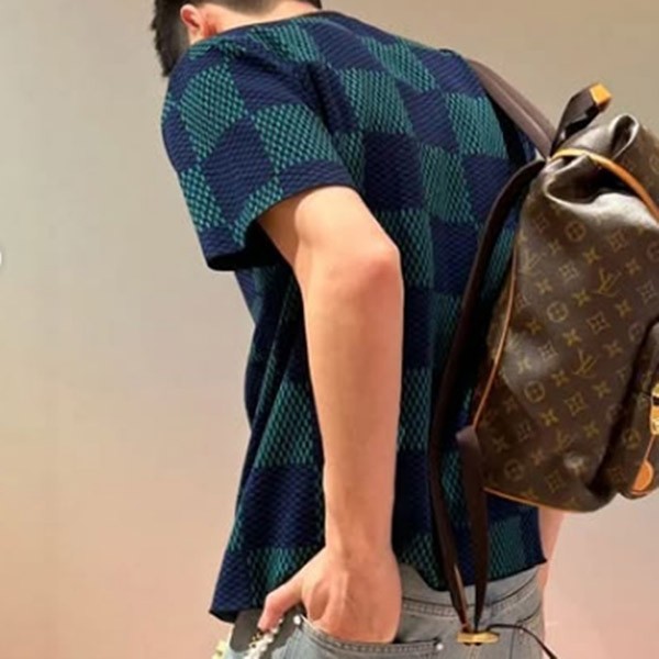 【存在感抜群☆】ルイヴィトンコピー LV ジャカード ダミエ 半袖Ｔシャツ 1AHBCV