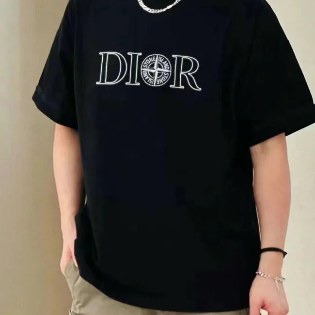 すぐ届くディオール ストーンアイランド クルーネック Tシャツ 493J638B0554