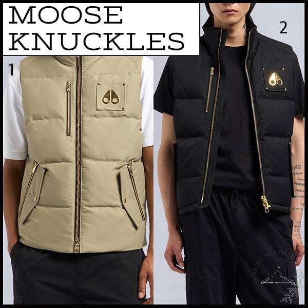 MOOSE KNUCKLES ロゴ ダウンベスト スーパーコピー 2色 mk00013