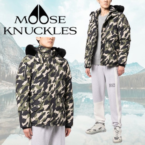 ムースナックルズ 3Q迷彩柄 ダウンジャケット コピー mk00015