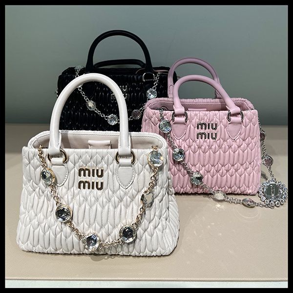 ミュウミュウ ショルダー 偽物☆NAPPA CRYSTAL (5BA251)