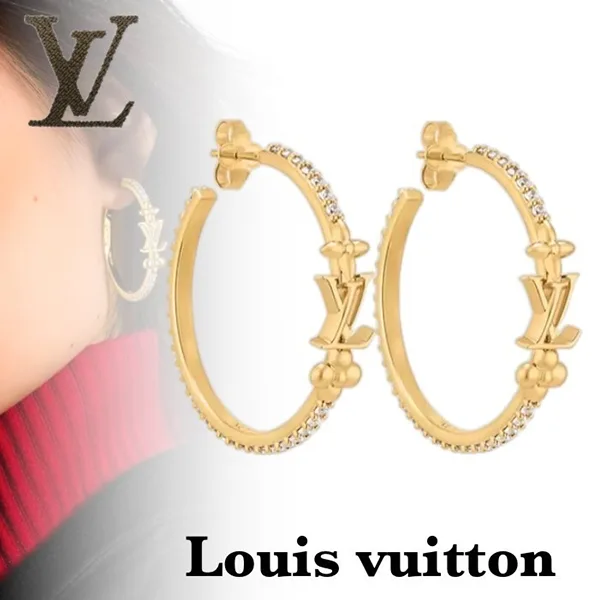 先取り！【国内発】 ルイヴィトン ★ フープ ピアス LV アイコニック 偽物 M02303