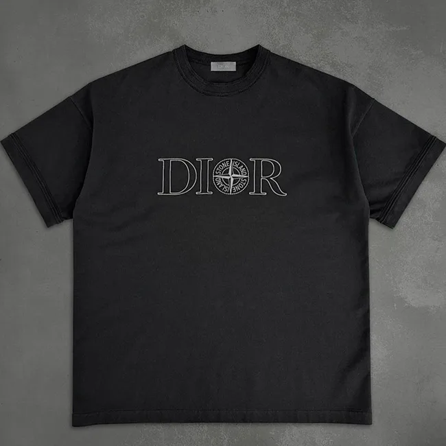 すぐ届くディオール ストーンアイランド クルーネック Tシャツ 493J638B0554