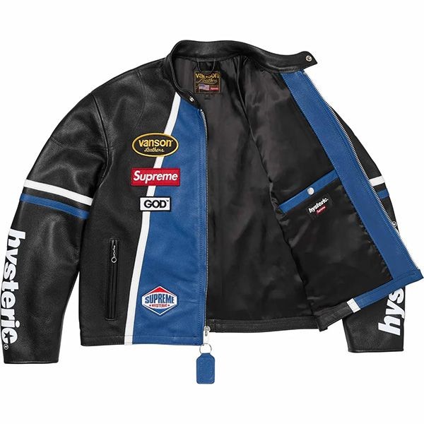 【シュプリーム Hysteric Glamour 偽物】 Vanson Leathers ジャケット ブラック hg0219