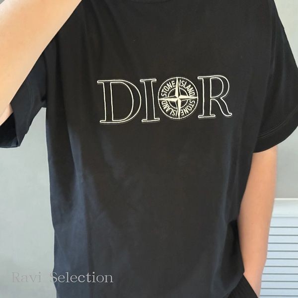 ディオール AND ストーンアイランド Tシャツ パロディ【コラボ】493J638B0554