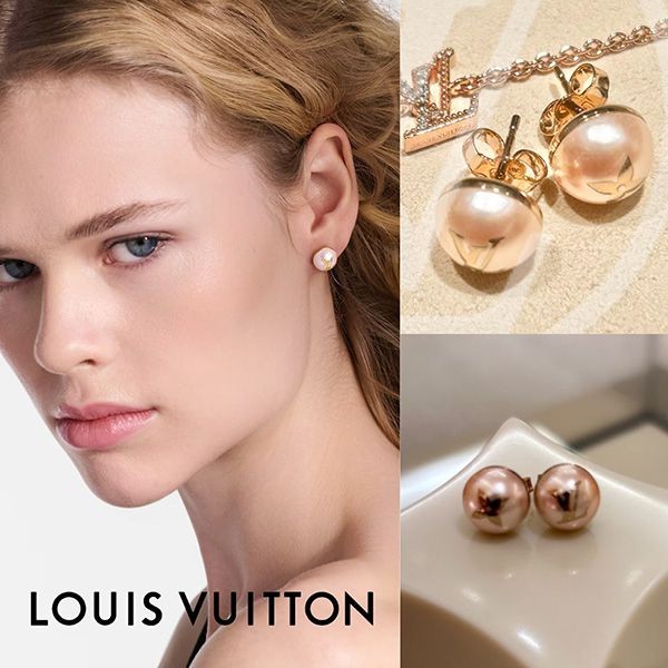 国内入手困難★【ルイヴィトン】ピアス スタッズ・マイ ミックス パールM02394