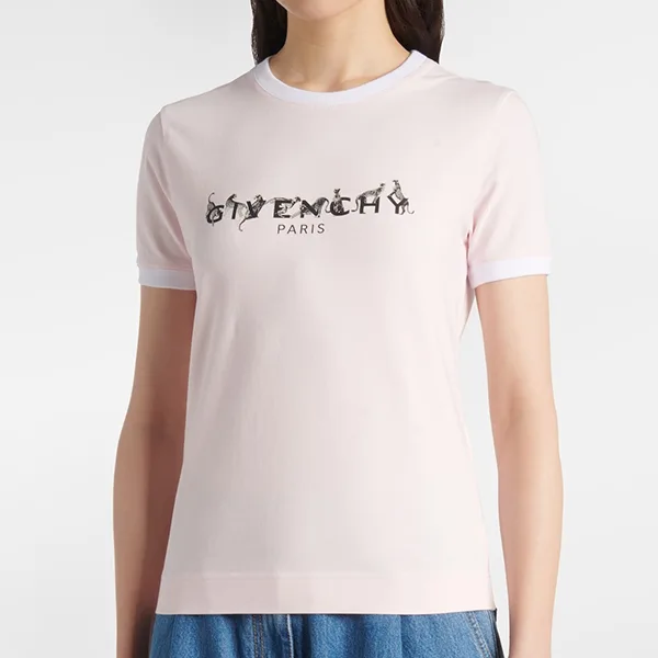 セール新作！【ジバンシィ コピー】リンガーコットン混ジャージーTシャツ 2色 gtv25191