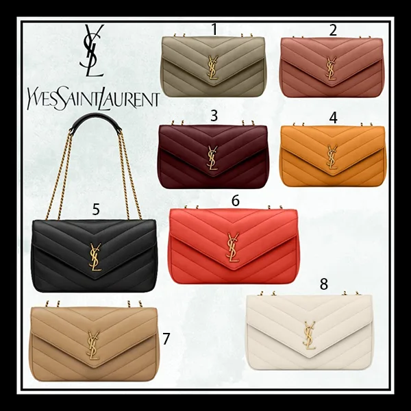 サンローラン 偽物 ルル ミディアム マトラッセ ラムスキン ショルダーバッグ 8色 ysl001542