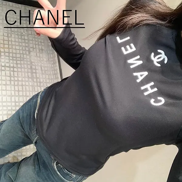 7日間返品返金保障シャネル トップス Tシャツ 偽物 CCロゴ w25031301
