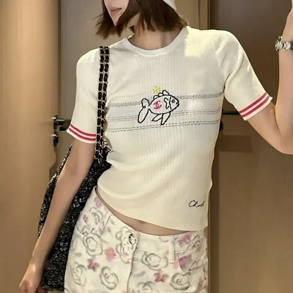 高品質シャネル Tシャツ n級品 コットン P78698-K11361-NACJA