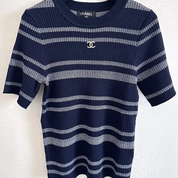 シャネル 25SS ボーダーニットトップス 激安 P75694