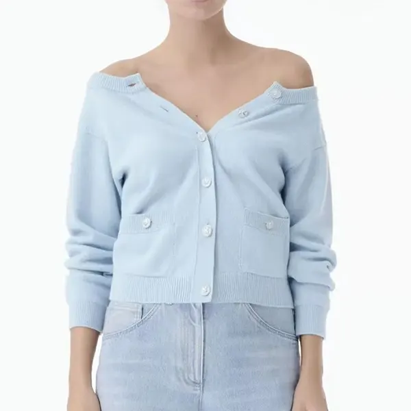 シャネル 25SS オフショルカーディガン n級品 w25031105