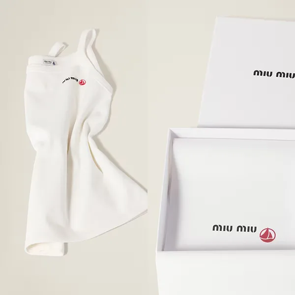 ギフトに最適☆Petit Bateau X ミュウミュウ パロディ ストレッチジャージー トップ rg666528