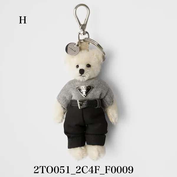 使い勝手の上手☆プラダ コピー メタルリング付 Teddy バッグチャーム 1TO050_2EVI_F0009