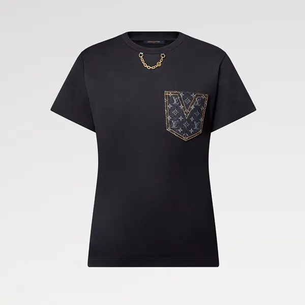 人気商品★ルイヴィトン ポケットTシャツ コピー デニム 1AGT03