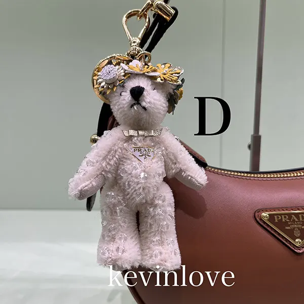使い勝手の上手☆プラダ コピー メタルリング付 Teddy バッグチャーム 1TO050_2EVI_F0009