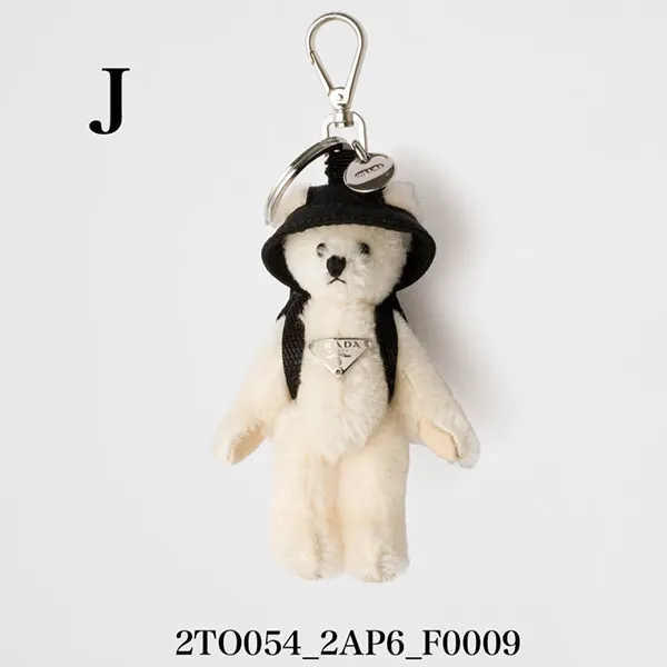 使い勝手の上手☆プラダ コピー メタルリング付 Teddy バッグチャーム 1TO050_2EVI_F0009