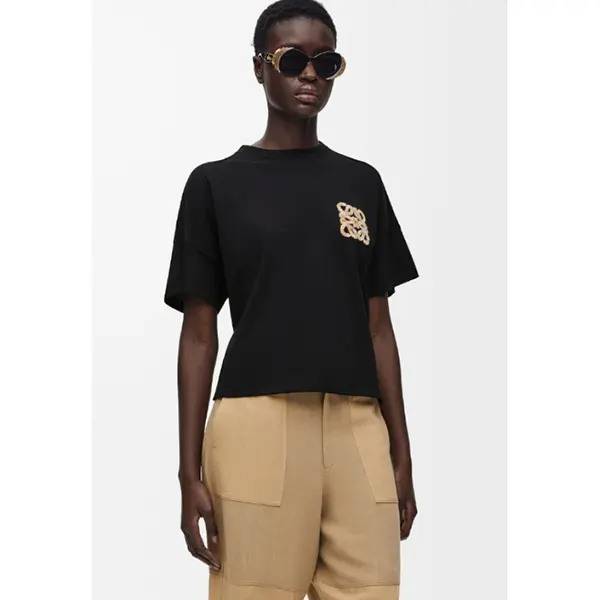 [N級品]2025ブランド新作ロエベ ボクシーフィット ロゴ Tシャツ S616Y22X59