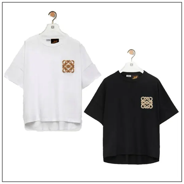 [N級品]2025ブランド新作ロエベ ボクシーフィット ロゴ Tシャツ S616Y22X59