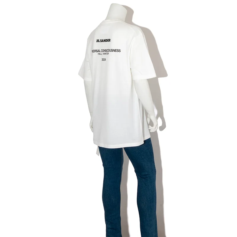 7日間返品返金保障ジルサンダー ロゴ クールネックTシャツ コピー 2色 J22GC0189J46219001