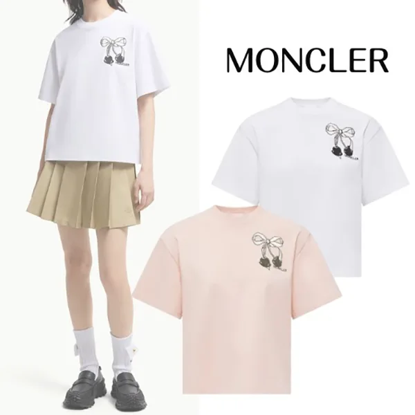 モンクレール ビーズロゴ コットン Tシャツ パチモン K20938C000