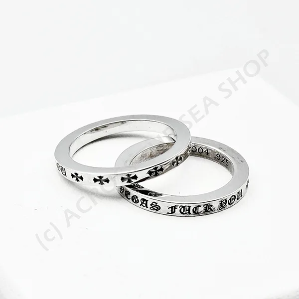 [N級品]激安クロムハーツ スペーサー Las Vegas 偽物  FUCK YOU RING 3㎜ ch2571610