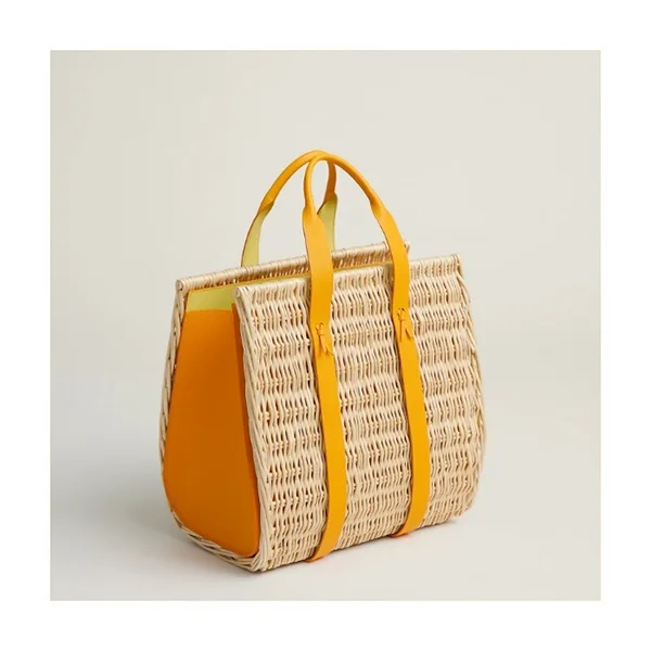 日常使い♪【エルメス 】プティアッシュ 偽物 GM バスケット Panier en osier GM