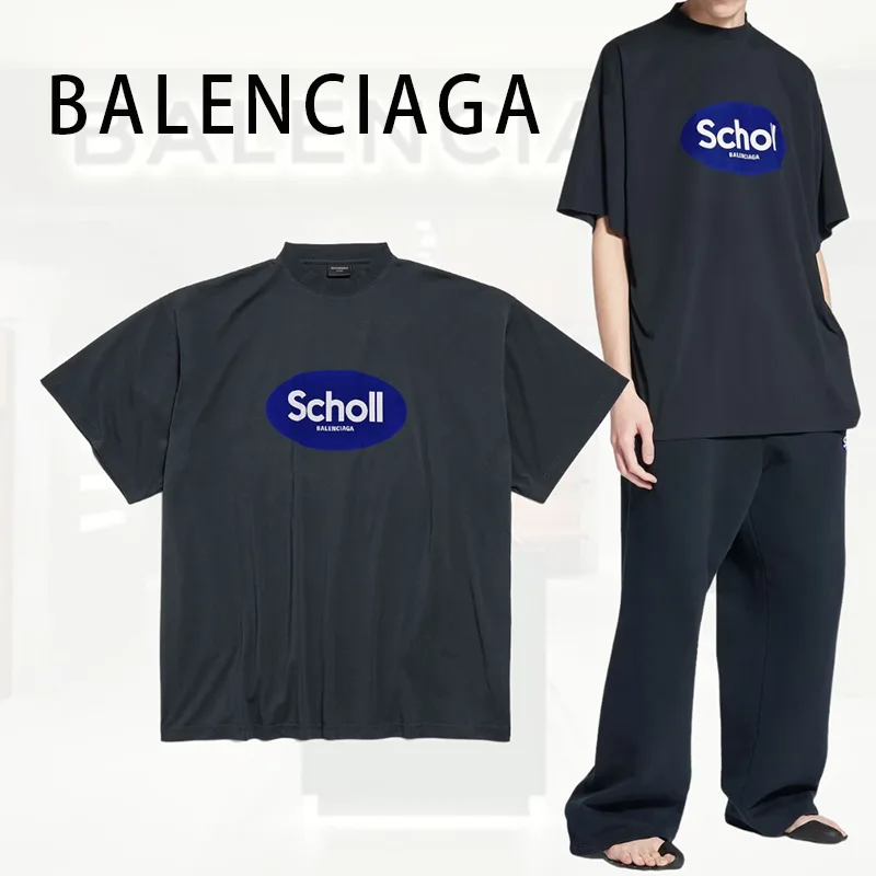 バレンシアガ I Scholl オーバーサイズ Tシャツ 偽物 831305TSVT31083