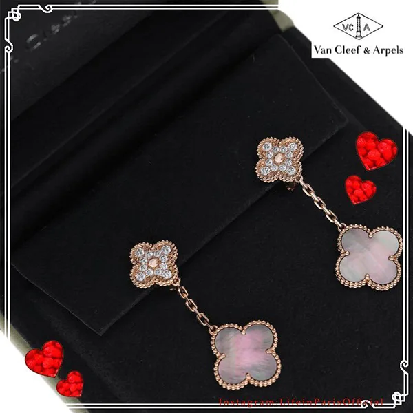 ヴァンクリーフ アルハンブラ コピー パリ♡ダイヤモンドピアス vc25729