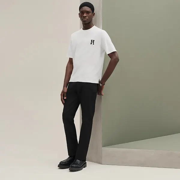エルメス 「HCheval」ミニレザーパッチTシャツ H567810HA64LA