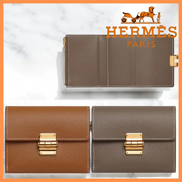 エルメス シャルニエール 偽物 折りたたみ財布 H086057CC18【希少♡2色】