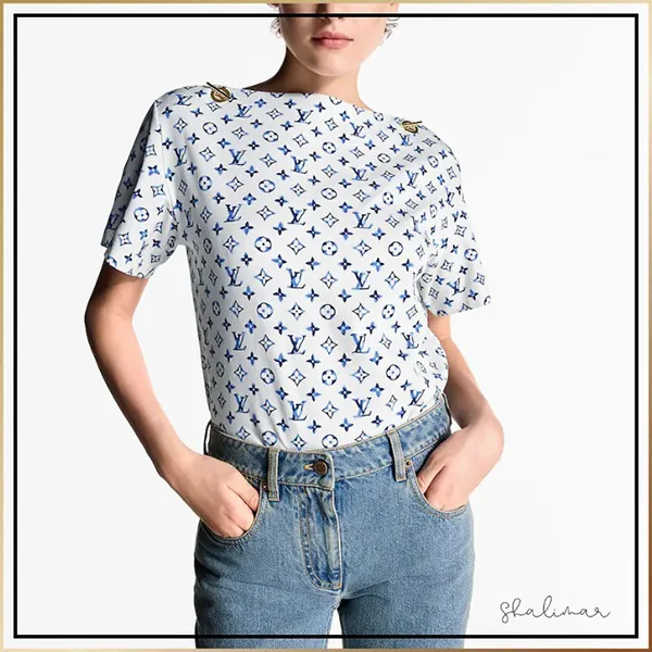超人気[N級]☆ルイヴィトン モノグラム アクアレル モチーフTシャツ コピー 1AHIZ2