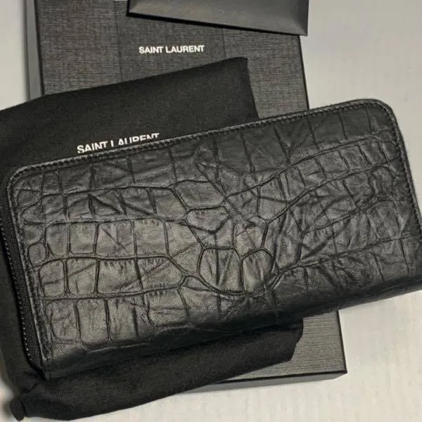 大人気定番☆[N級品]サンローラン◆クロコ サンローランロゴ 長財布 コピー ysl258193