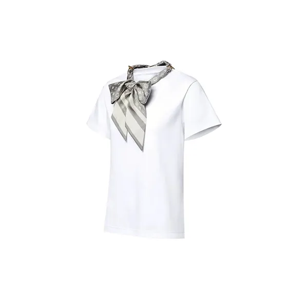 人気話題コラボ！首元に差がつく一枚【ルイヴィトン コピー】Tシャツ シルクスカーフ付 1AIR42