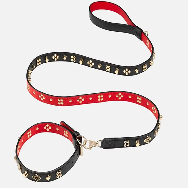 ルブタン Loubicollar コピー レザー 犬用 首輪＆リード セット lo258141