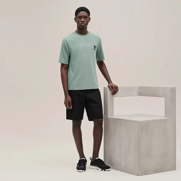 エルメス 「HCheval」ミニレザーパッチTシャツ H567810HA64LA