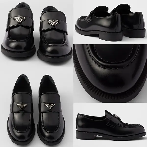 プラダ ブラッシュドレザー ローファー 全色 1D329N