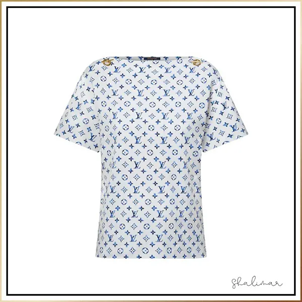 超人気[N級]☆ルイヴィトン モノグラム アクアレル モチーフTシャツ コピー 1AHIZ2
