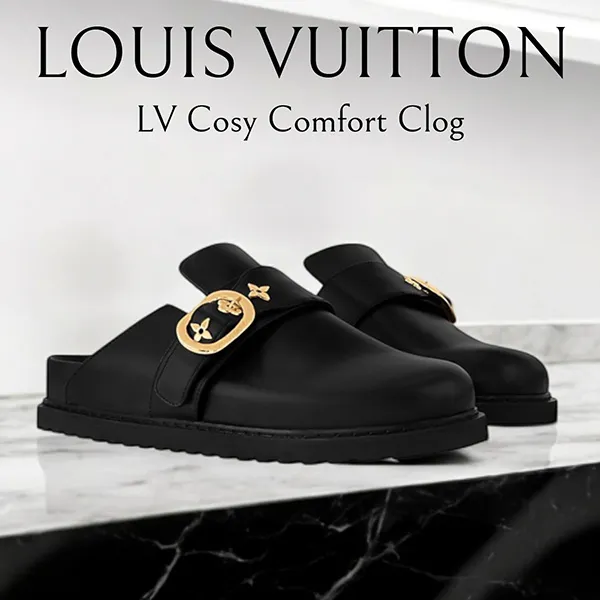 日本未発売*ルイヴィトン コピー*Cosy Comfort Clog スリッパサンダル ブラック 1AGVPU