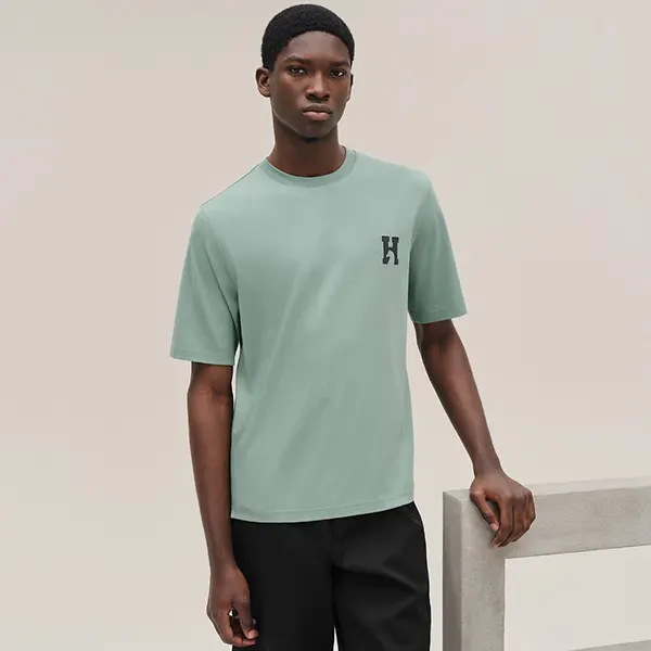 エルメス 「HCheval」ミニレザーパッチTシャツ H567810HA64LA