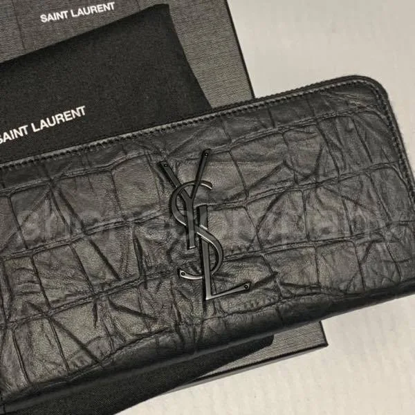 大人気定番☆[N級品]サンローラン◆クロコ サンローランロゴ 長財布 コピー ysl258193
