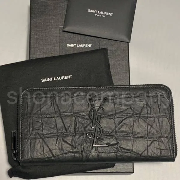 大人気定番☆[N級品]サンローラン◆クロコ サンローランロゴ 長財布 コピー ysl258193