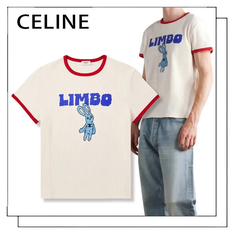 BTSテテ愛用 セリーヌ リブコットンジャージーレギュラーTシャツ レプリカ sl20250806