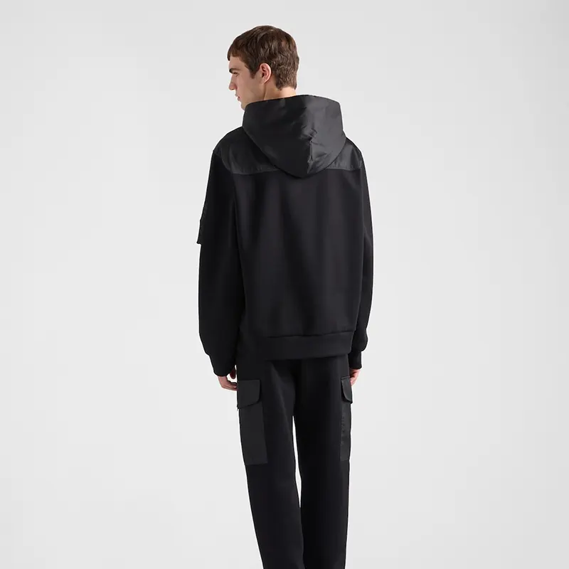 超希少！プラダ コットンフリースx Re-Nylon フーディー スーパーコピー pl84625846