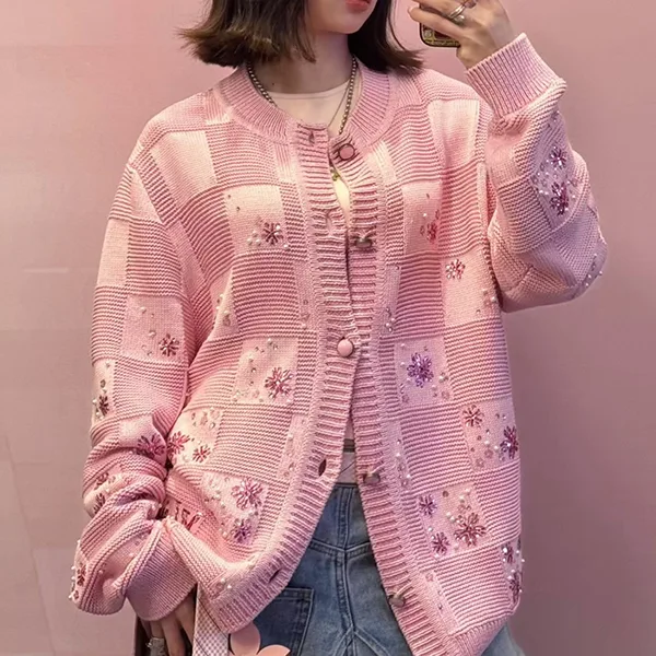超人気[N級]☆ルイヴィトン LV x NIGOコラボ ダミエ カーディガン 1AIMA